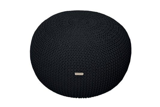 Knitted Pouffe - Onyx