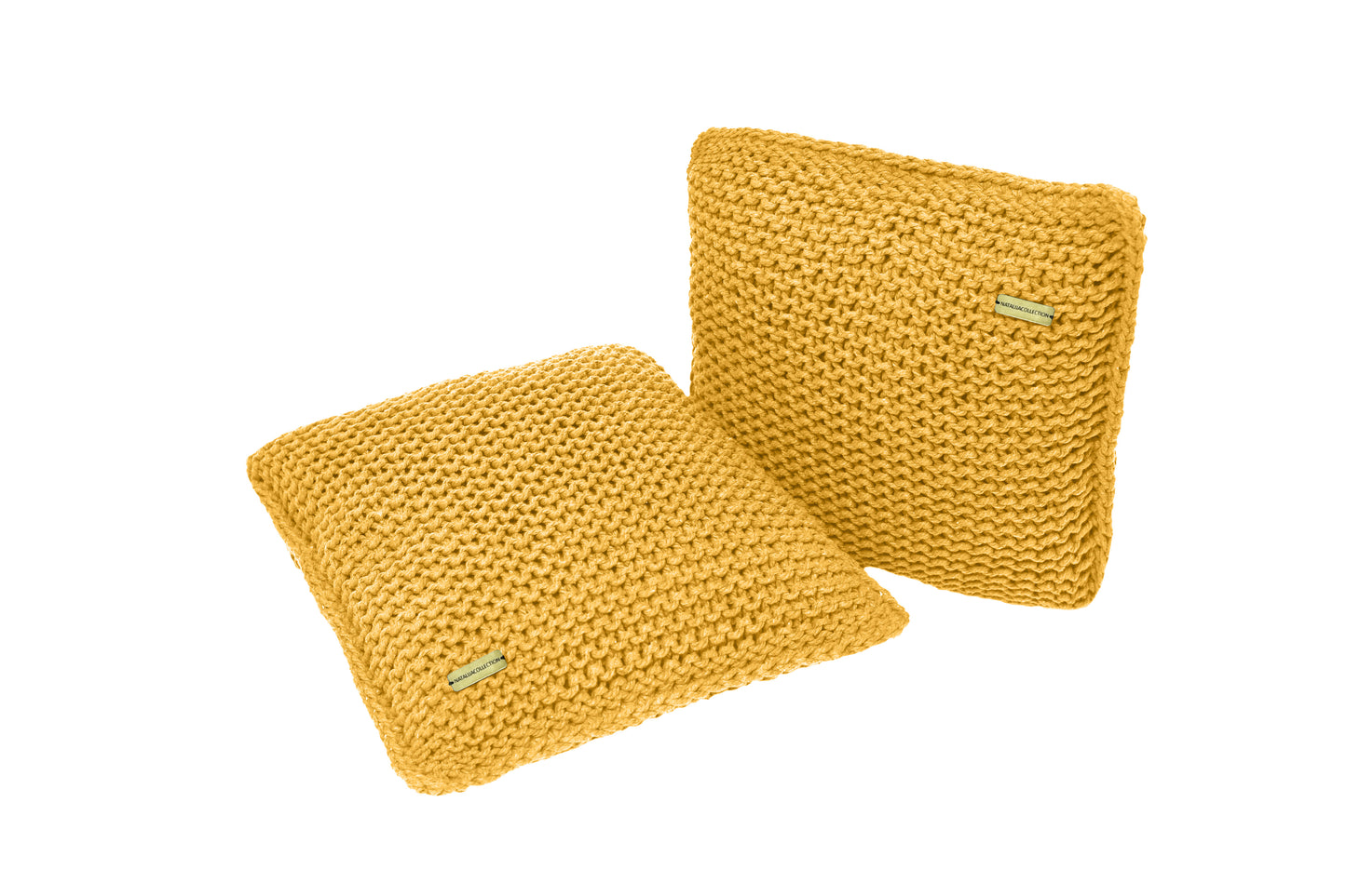 Knitted Cushion - Citrine