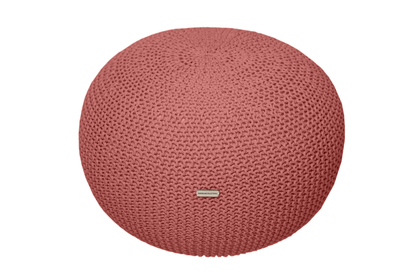 Knitted Pouffe - Carnelian