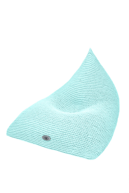 Knitted Bean Bag - Turquoise