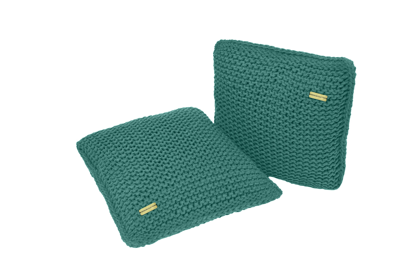 Knitted Cushion - Emerald