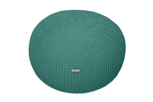 Knitted Pouffe - Emerald